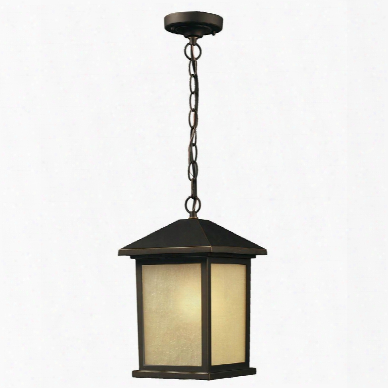 Holbrook 507chm-orb 8" Outdoor Chain Light Contemporary Urbanhave Aluminum Frame With Oil Rubbed Brronze Finish In Tinted
