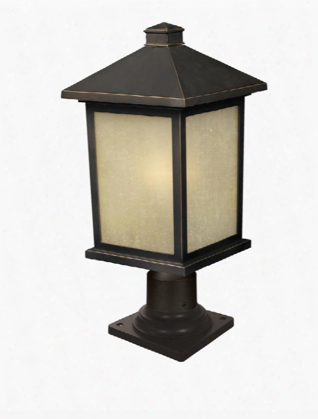 Holbrook 507phb-533pm-orb 9.5" 1 Light Outdoor Post Mount Light Contemporary Urbanhave Aluminum Frame With Oil Rubbed Bronze Finish In Tinted