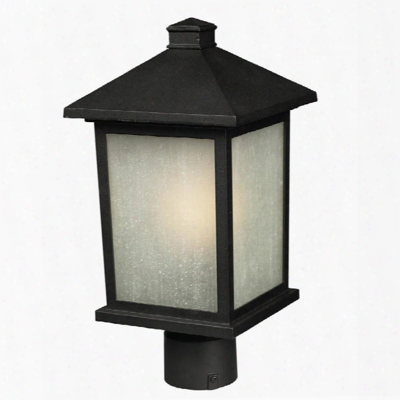 Holbrook 507phb-bk 9.5" Outdoor Post Light Contemporary Urbanhave Aluminum Frame With Black Finish In White