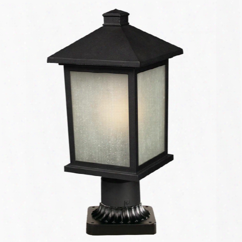 Holbrook 507phm-bk-pm 8" Outdoor Post Light Contemporary Urbanhave Aluminum Frame With Black Finish In White