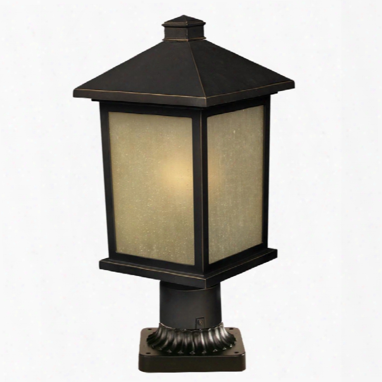 Holbrook 507phm-orb-pm 8" Outdoor Post Light Contemporary Urbanhave Aluminum Frame With Oil Rubbed Bronze Finish In Tinted