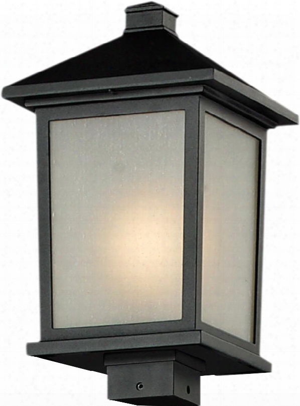 Holbrook 537phb-bk 9.5" Outdoor Post Light Contemporary Urbanhave Aluminum Frame With Black Finish In White