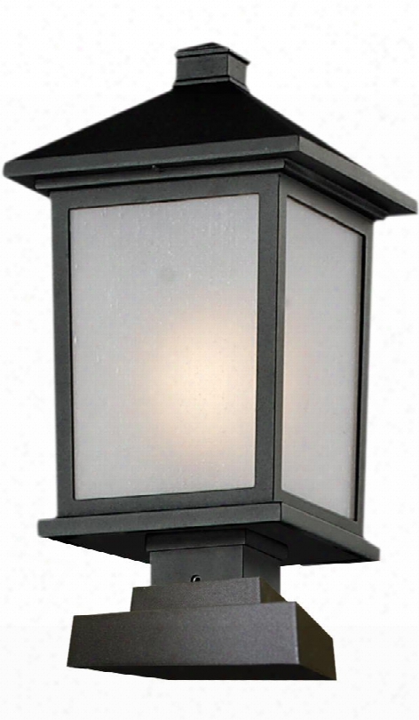 Holbrook 537phb-sqpm-bk 9.5" Exterior Post Light Contemporary Urbanhave Aluminum Frame With Black Finish In White