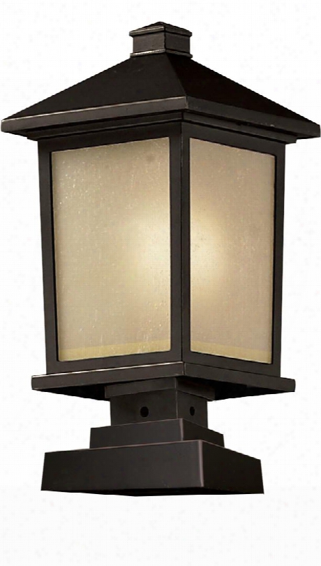 Holbrook 537phb-sqpm-orb 9.5" Outdoor Post Light Contemporary Urbanhave Aluminum Condition With Oil Rubbed Bronze Finish In Tinted