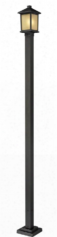 Holbrook 537phm-536p-orb 9.25" Outdoor Post Light Contemporary Urbanhave Aluminum Frame W Ith Oil Rubbed Bronze Finish In Tinted