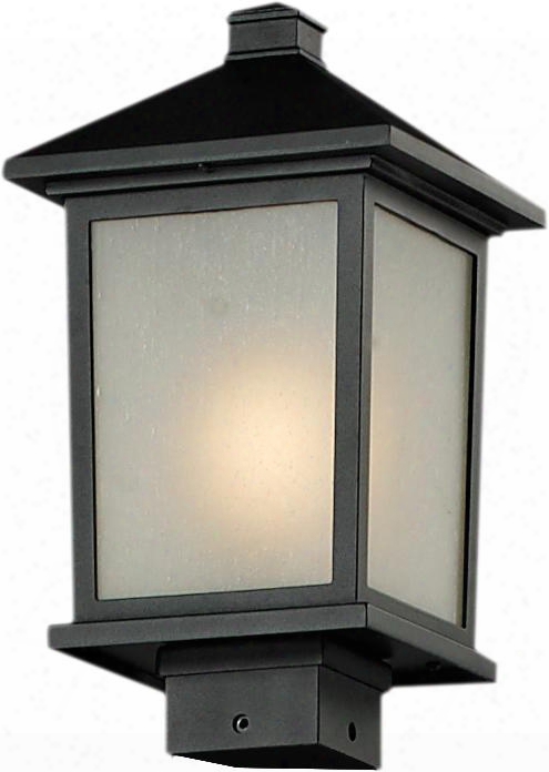 Holbrook 537phm-bk 8.125" Outdoor Post Light Contemporary Urbanhave Aluminum Frame Wi Th Black Finish In White