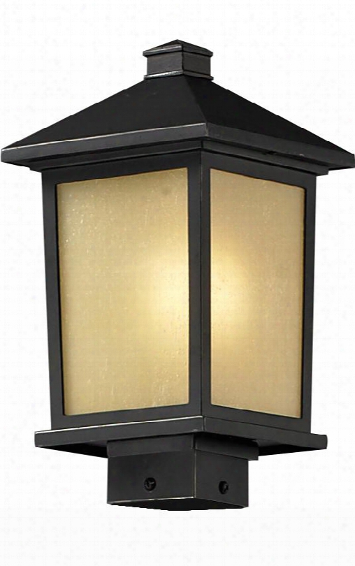 Holbrook 537phm-orb 8.125" Outdoor Post Light Contemporary Urbanhave Aluminum Frame With Oil Rubbed Bronze Finish In Tinted