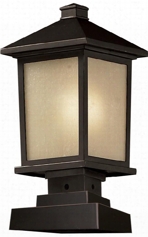 Holbrook 537phm-sqpm-orb 8.125" Outdoor Post Light Contemporary Urbanhave Aluminum Frame With Oil Rubbed Bronze Finish In Tinted