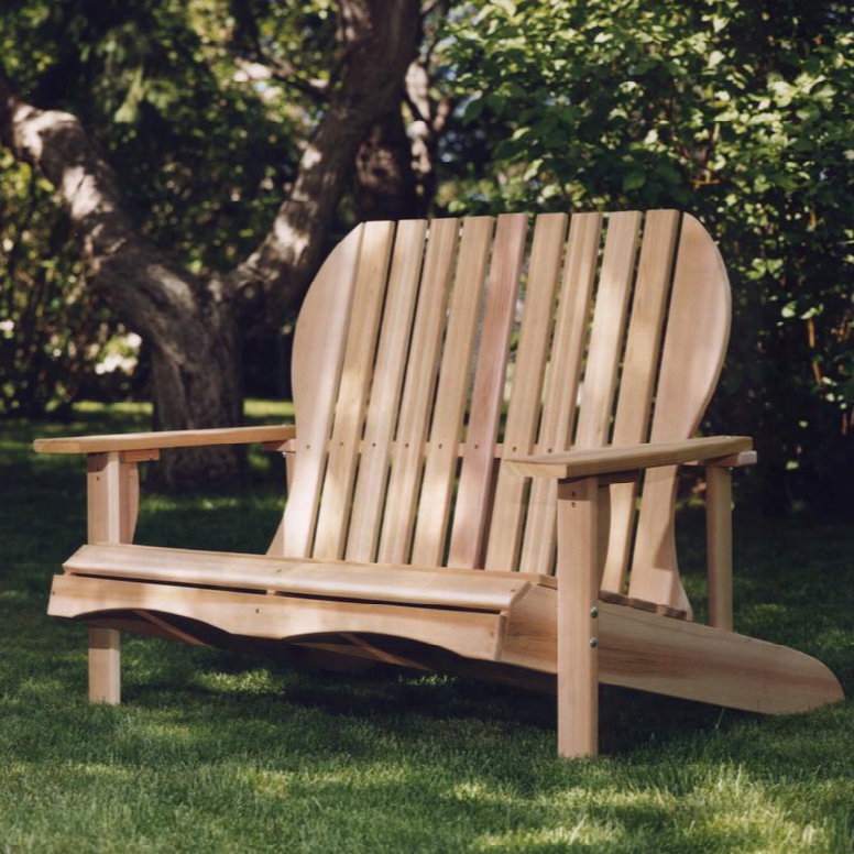 Ls48 54" Adirondack  Loveseat With Western Red Cedar Construction Paddle Arms And Hand