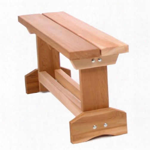 Mb30 3' Market Bench With Western Red Cedar Construction Routed Edges And Hand
