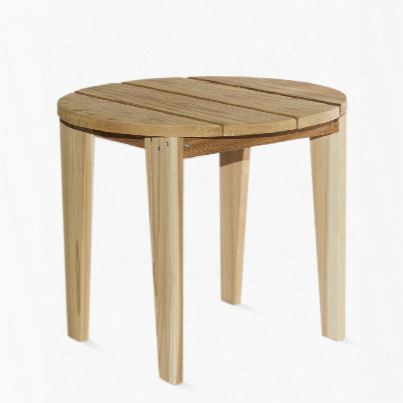 Muskoka Collection Mk03 21" Side Table With Clear Western Red Cedar Apron Tapered Legs And Sanded