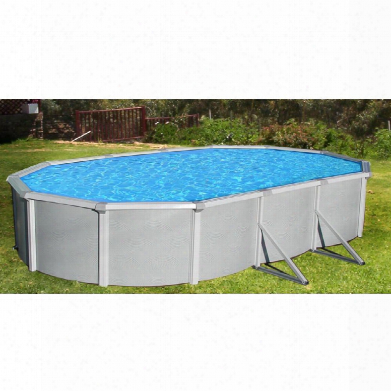 Nb1651 21' X 41' Oval 52" Samoan Steel Pool With 8&uqot; Toprail In