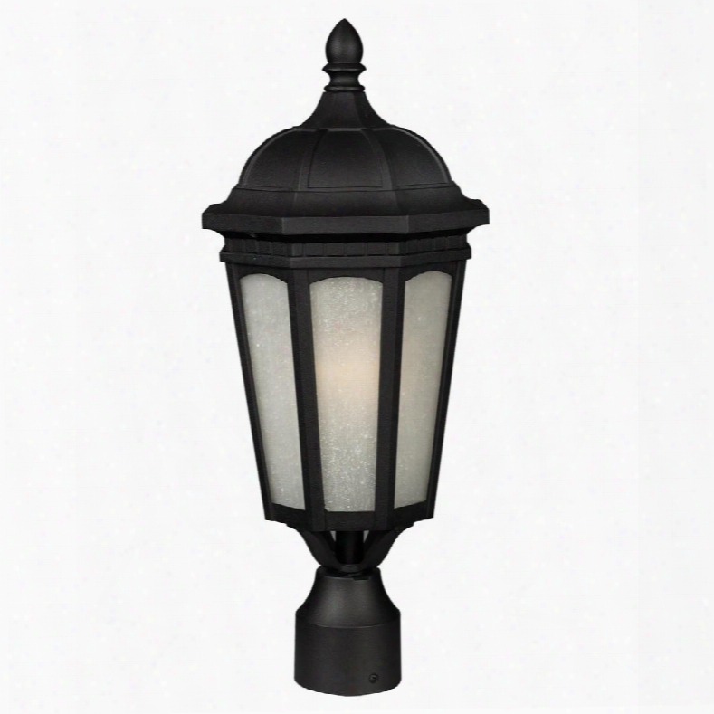 Newport 508phm-bk 8.25" Outdoor Post Light Coastal Nautical Seasidehave Aluminum Frame With Black Finish In White