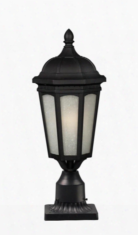 Newport 508phm-bk-pm 8.25" Outdoor Post Light Coastal Nautical Seasidehave Steel Frame With Black Finish In White