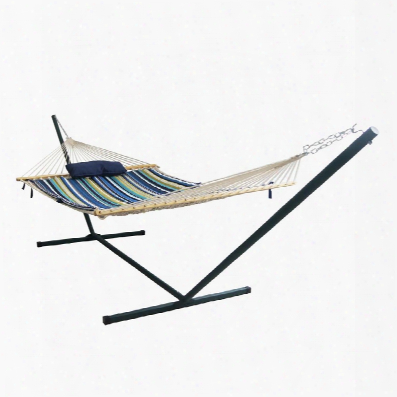 Nu3 110 Island Retreat 15-ft Hammock Set - Blue