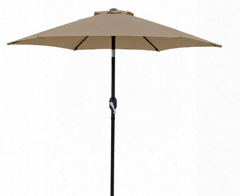 Nu5447st Bistro 7.5-ft Hexagonal Market Umbrella With Easy-open Adjustable Crank Push-to-tilt Feature 1.5" Diameter Pole And Weather Resistant Olefin