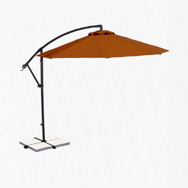 Nu6400ts Santi Ago 10-ft Octagonal Cantilever Umbrella In Terra Cotta Sunbrella