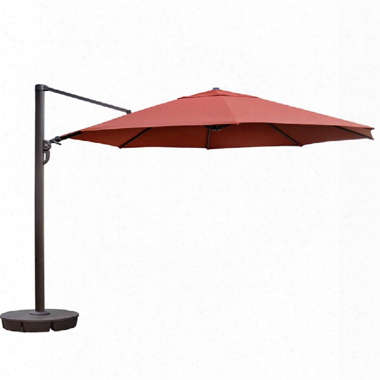 Nu6750 Victoria 13-ft Octagon Cantilever In  Terra Cotta Sunbrella