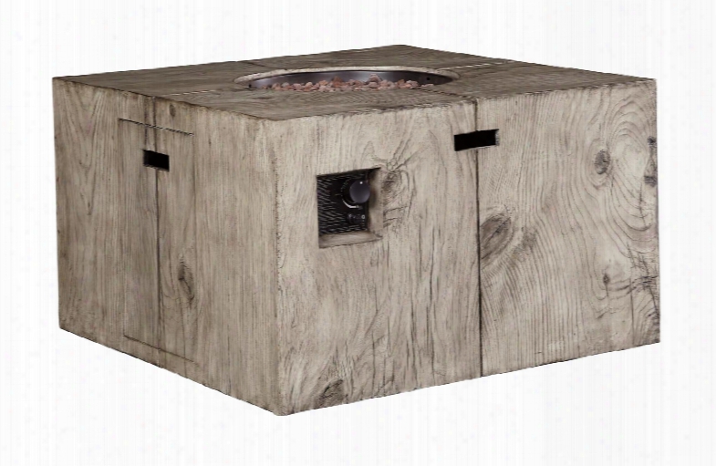 Peachstone Collection P655-772 40" Outdoor Square Fire Pit Table Wth 50 000 Btu Burner Lava Rock Battery Operated Ignition Adjustable Flame Control And