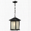 Holbrook 507CHM-BK 8" Outdoor Chain Light Contemporary Urbanhave Aluminum Frame with Black finish in White