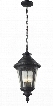 Medow 545CHB-BK 11.875" Outdoor Chain Light Period Inspired Old World Gothichave Aluminum Frame with Black finish in Clear