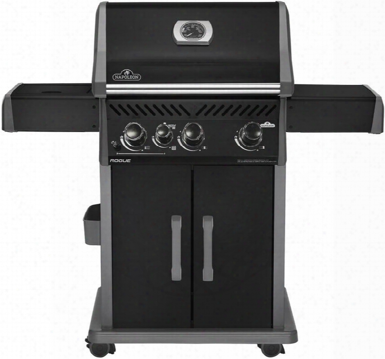 R425sibnbe 51" Rogue 425 Sib Series Freestanding Natural Gas Grill With 625 Sq. In. Cooking Surface 3 Stainless Case-harden Tube Burners Sizzle Zone Side Burner