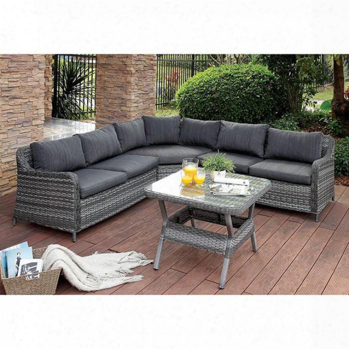 Selina Cm-os2588-set Patio Sectional With Table Included In