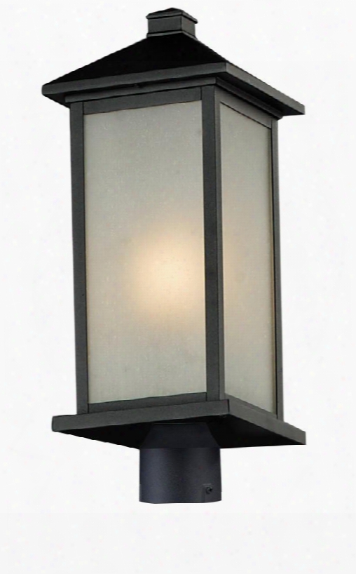 Vienna 547phb-bk-r 9.5" Outdoor Post Light Coastal Nautical Seasidehave Aluminum Frame With Black Finish In White