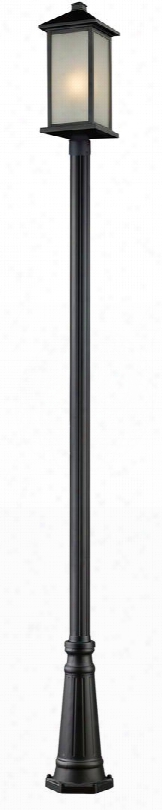 Vienna 547phbr-519p-bk 10" Outdoor Post Light Coastal Nautical Seasidehave Aluminum Frame With Black Finish In White