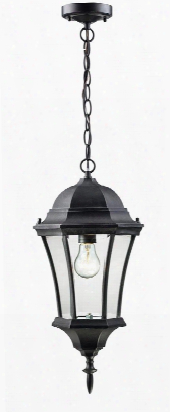 Wakefield 522chm-bk 9.5" Outdoor Chain Light Period Inspired Victorianhave Aluminum Frame With Black Finish In Clear