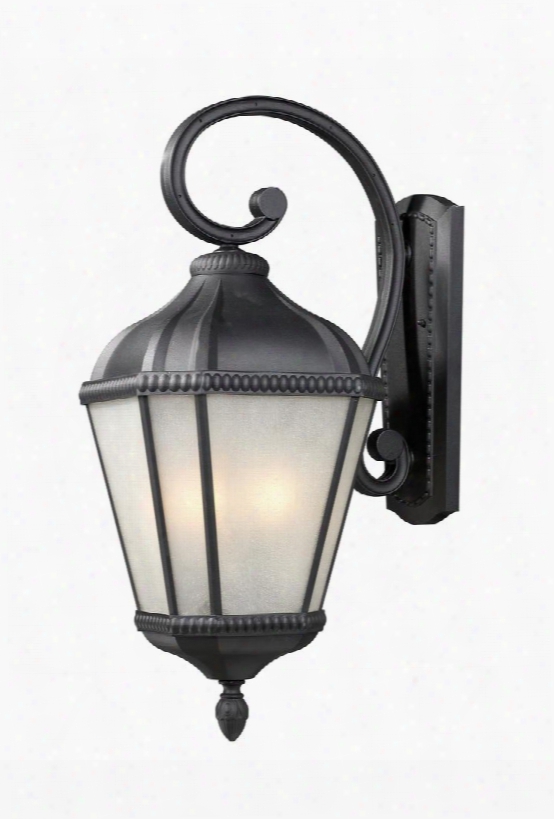 Waverly 513m-bk 11" Outdoor Wall Light Transitional Fusionhave Aluminum Frame With Black Finish In White