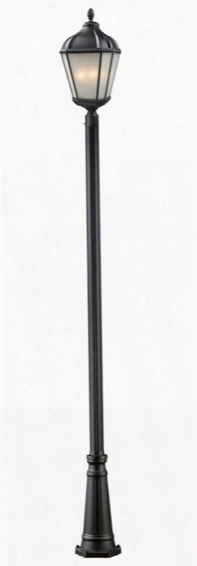 Waverly 513phb-519p-bk 13" 3 Light Outdoor Post Light Transitional Fusionhave Aluminum Frae With Black Finish In White