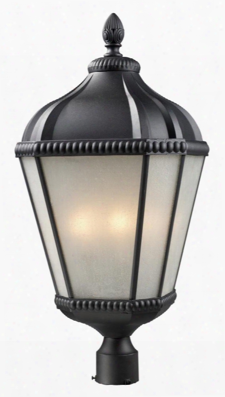 Waverly 513phb-bk 13" Outdoor Post Light Transitional Fusionhave Aluminum Frame With Bkack Finis In White