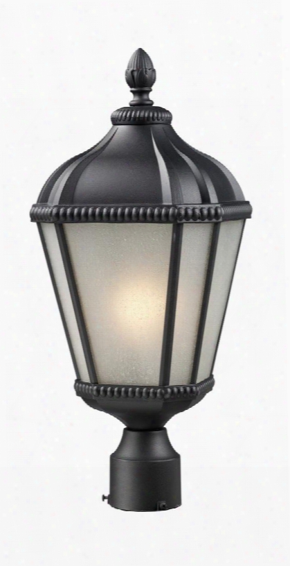 Waverly 513phs-bk 9" Outdoor Post Light Transitional Fusionhave Aluminum Frame With Black Finish In White