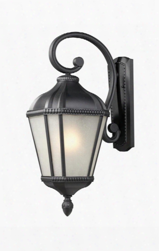 Waverly 513s-bk  9" Outdoor Wall Light Transitional Fusionhave Aluminum Frame With Black Finish In Whute