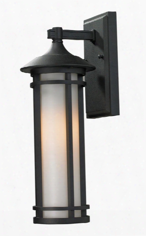 Woodland 529s-bk 6" Outdoor Wall Light Period Inspired Art Decohave Aluminum Frame Attending Black Finish In Matte