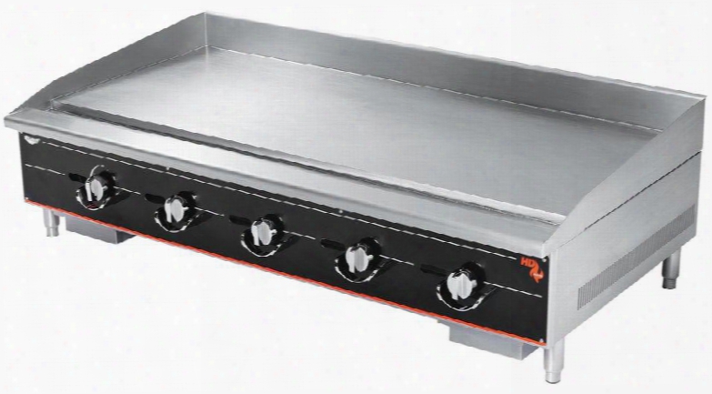 960ggt 60" Cayenne Heavy-duty Thermo Static Griddle With 150 000 Btu 24" Cooking Surface Depth Mechanical Safety Pilots 5" Back Splashes In Stainless