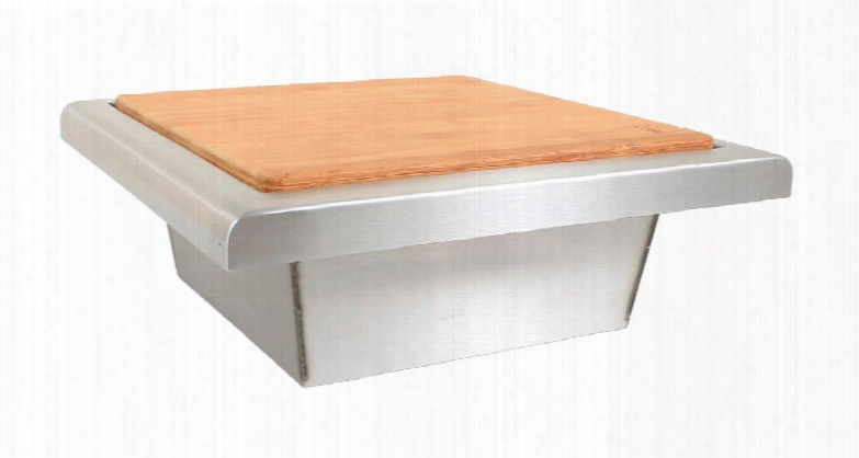 Blz-trc-cb Trash Chute With Cutting Board 304 Stainless Steel Construction And Curved