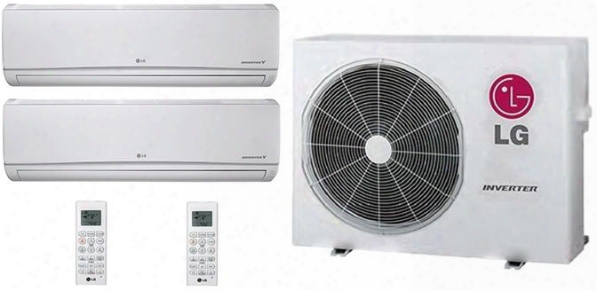 Dual Zone Mini Split Air Connditioner System With 21000 Btu Cooling Capacity 2 Indoor Units And Outdoor