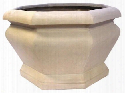 Jerdieere Collection Pl-o4830 48" Octagonal Large Planter With Cast Limestone Construction And Elegant Design In Natural