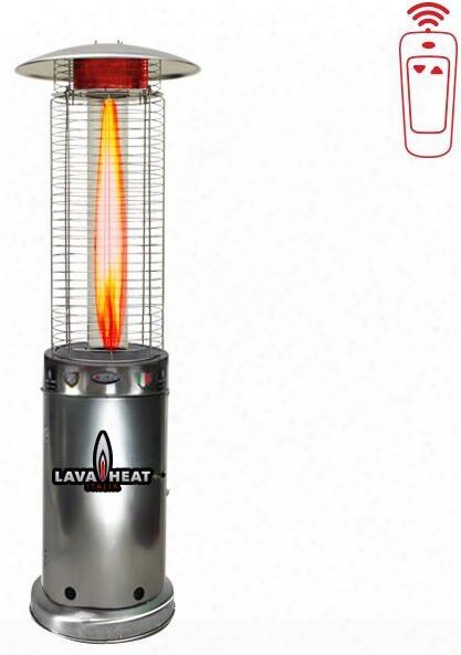 Lhi-116 Liquid Propane Cylindrical 6 Ft. Tall  Commercial Flame Patio Heater With Remote Controller 5 000 Btu Power Rating 5 Ft. Heat Radius And Safety Tilt