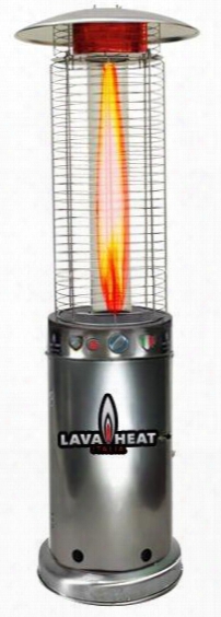 Lhi-118 Natural Gas Cylindrical 6 Ft. Tall Commercial Flame Patio Heater 45 000 Btu Power Rating 5 Ft. Heat Radius And Safety Tilt Switch In Stainless