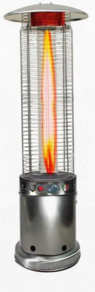 Lhi-154 Liquid Propane Cylindrical 7.5 Ft. Tall Commercial Flame Patio Heater With 51 000 Btu Power Rating 5 Foot Heat Radius And Safety Tilt Switch In