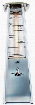 LHI-145 Liquid Propane 3 ft. Tall Table Top Patio Heater with 11 000 BTU Power Rating 2 ft. Heat Radius and Safety Tilt Switch in Stainless