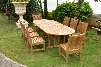 Sahara Collection SET-76 9-Piece Dining Set with 106" Oval Double Extension Table and 8 Dining