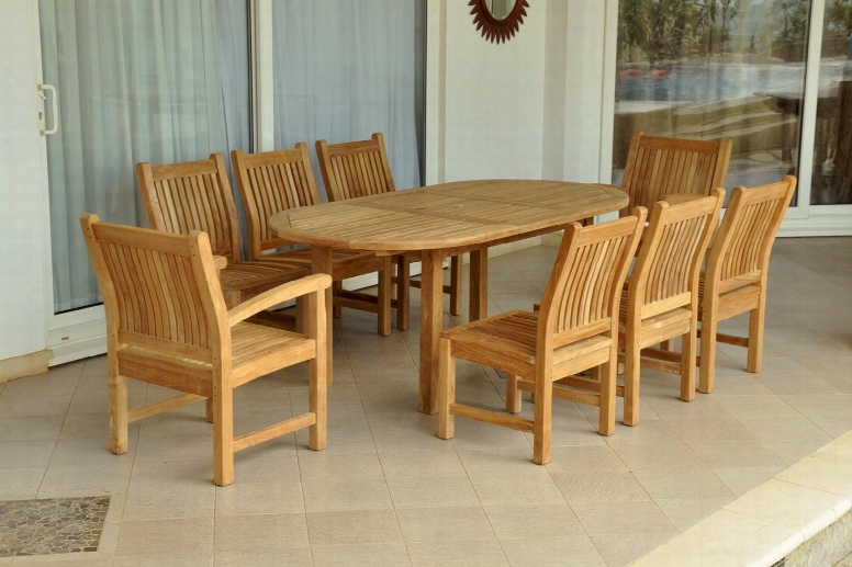 Set-84 9-piece Dining Set With Bahama 79" Oval Extension Tab Le 6 Dining Chair And 2