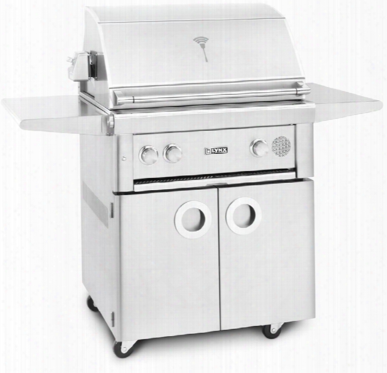 Smart30f-ng 30" Professional Series Freestanding Natural Gas Smart Grill On Cart With 2 Trident Prosear2 Infrared Burners 840 Sq. In. Cooking Surface Smart