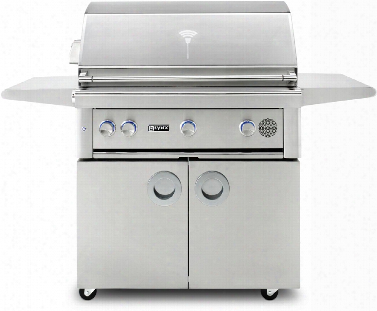 Smart36f-ng 36" Professional Series Freestanding Natural Gas Smart Grill On Cart With 3 Trident Prosear2 Infrared Burners 935 Sq. In. Cooking Surface Smart