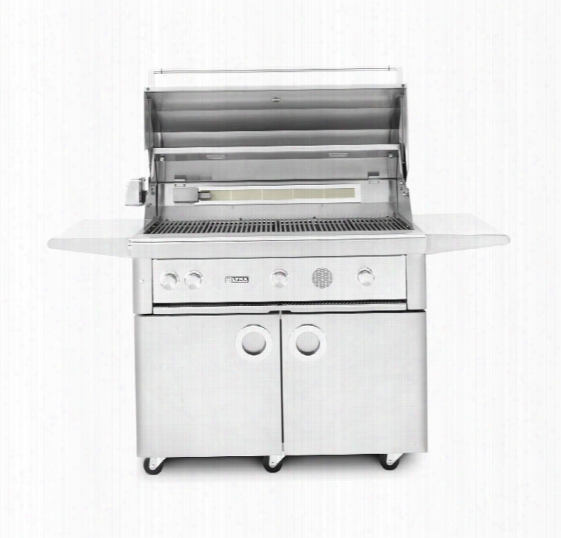 Smart42f-ng 42" Professional Series Freestanding Natural Gas Smart Grill On Cart With 3 Trident Prosear2 Infrared Burners 1200 Sq. In. Cooking Surface Smart