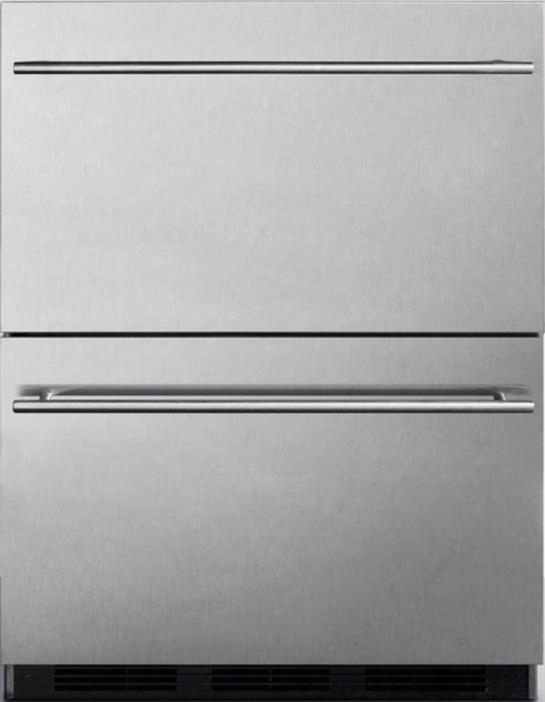 Sp6ds2dos7ada 24" Ada Compliant Outdoor Commercial Drawer Refrigerator With 5.4 Cu. Ft. Capacity Weatherproof Design Automatic Defrost Magnetic Gaskets And